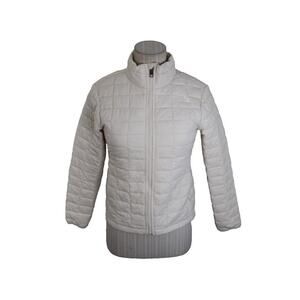 The North Face Full Zip Jacket Thermoball Eco Girls Size M 10-12 White Quilted